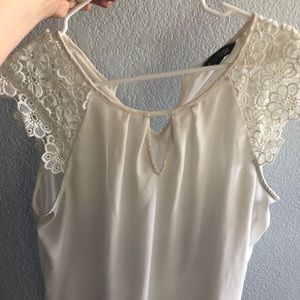 Express White Lace Top